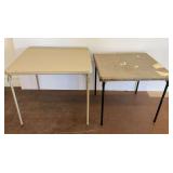 Two Folding Card Tables - Cosco and Samsonite