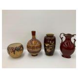 Four Pottery Vases