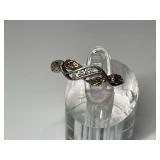 Black Hills Gold & Sterling Silver Ring with Sparkling Accents...Size 10