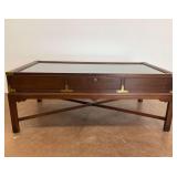 Display Coffee Table with Glass Top and Hinged Lid... No Key