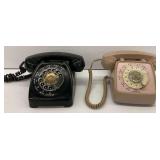 Two Vintage Rotary Dial Desk Telephones