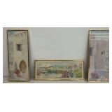 Three Framed Artworks Signed by Artists