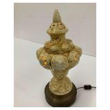 Vintage Capodimonte Style Reticulated Urn Lamp... works