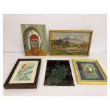 Various Framed and Unframed Art Prints and Paintings