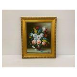 Floral Still Life Artwork Signed 