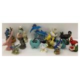 Bird Figurines, Dolphin Statue, and Camark Planter