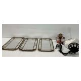 Decorative Mirrors and Vintage Bracket Oil Lamp