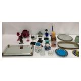 Household Items - Dresser Trays, Glassware, Candle Holders and More