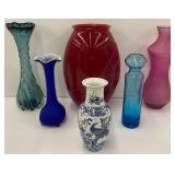 Six Various Style Vases