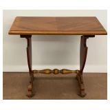 Wooden Accent Table with Decorative Legs