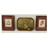 Three Framed Floral Prints