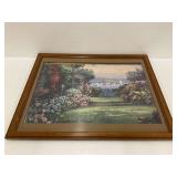 Framed Jigsaw Puzzle of Coastal Garden Scene