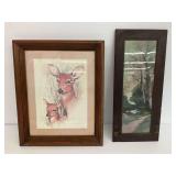 Framed Prints: Deer by Paul Whitney Hunter and Landscape
