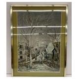 Maurice Utrillo Framed Print of Montmartre in Paris, 1934