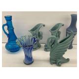 Assorted Decorative Vases and Bottle - Set of Six