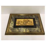 Academy Arts Framed Roman Figures Bas Relief Sculpture