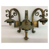 Vintage Ornate Metal Wall Sconce Light Fixture