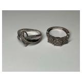 Two Sterling Silver Rings