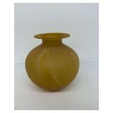 Amber Tinted Art Glass Vase