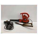 Black & Decker Electric Leaf Blower with Extension Cord and Hedge Shears