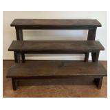Rustic Wooden Three Step Stand