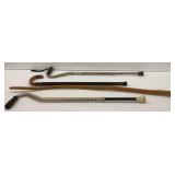Four Walking Sticks and Canes