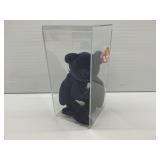 Ty Beanie Baby - Princess Diana Purple Bear in Display Case
