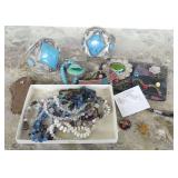 Sterling Silver Earrings, Decorative Wallet, and Other Jewelry