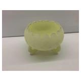 Fenton Uranium Glass Bowl with Three Legs