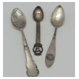 Two Sterling Silver Spoons & One Spoon Marked 830