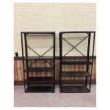 Industrial Black Metal Shelving Units