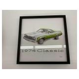 1974 Classic Car Framed Art Print by Shannon Watts