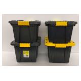 Four Performax Heavy-Duty Industrial 12-Gallon Storage Totes