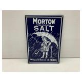 Morton Salt Contemporary Porcelain Advertising Sign - When It Rains It Pours