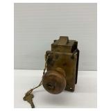 Vintage Independent Lock Co. Door Hardware Set w/Key