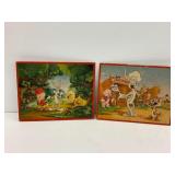 Two Vintage Warner Brothers Cartoon Jigsaw Puzzles