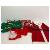 Holiday Sweaters - Christmas Tree Hoodie, Santa Cardigan, Reindeer Sweater, and Santa "I Believe" Sweater