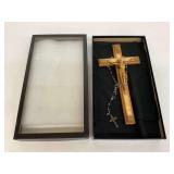 Crucifix with Sterling Silver Rosary Beads
