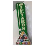 Billiards Themed Wall Sign with Lights... works