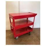 Red Three Tier Rolling Tool Cart