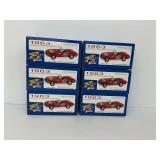 Six 1963 Corvette Roadster 35th Anniversary Diecast Model Cars
