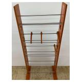 Freestanding Media Storage Rack with Adjustable Bars