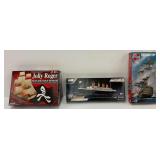 Revell RMS Titanic, Jolly Roger Pirate Ship & Airfix HMS Victory Ship Model Kits