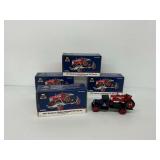 Four Ertl 1931 Hawkeye Flatbed Farmall 350 Tractor Diecast Models