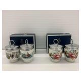Royal Worcester Porcelain Egg Coddlers with Boxes