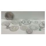 Glass Serving Dishes, Plates, Bowls and Aluminum Tray