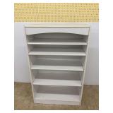White Wooden Bookcase with Six Shelves