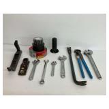 Various Hand Tools, Wrenches, Planes and Duct Tape