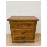 Progressive Furniture Wooden Nightstand with Two Drawers