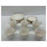 Royal Osborne Bone China Tea Cup Set with Saucers and Plates